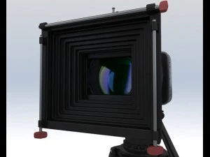 तिपाई के साथ ब्लैकमैजिक कैमरा 3D मॉडल