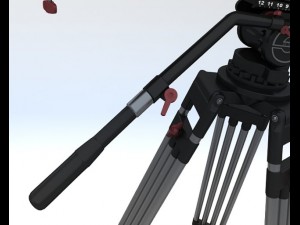 Blackmagic camera with tripod 3D Model