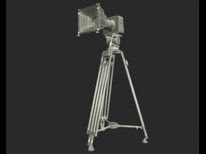 Blackmagic camera with tripod 3D Model