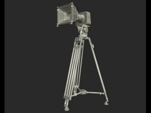 तिपाई के साथ ब्लैकमैजिक कैमरा 3D मॉडल