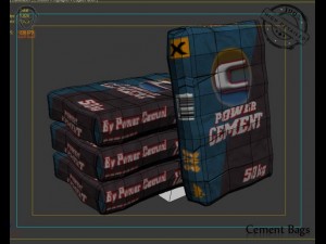 cement bag 3D 모델
