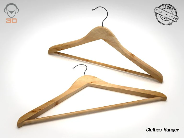 clothes hanger 3D Model .c4d .max .obj .3ds .fbx .stl .blend 