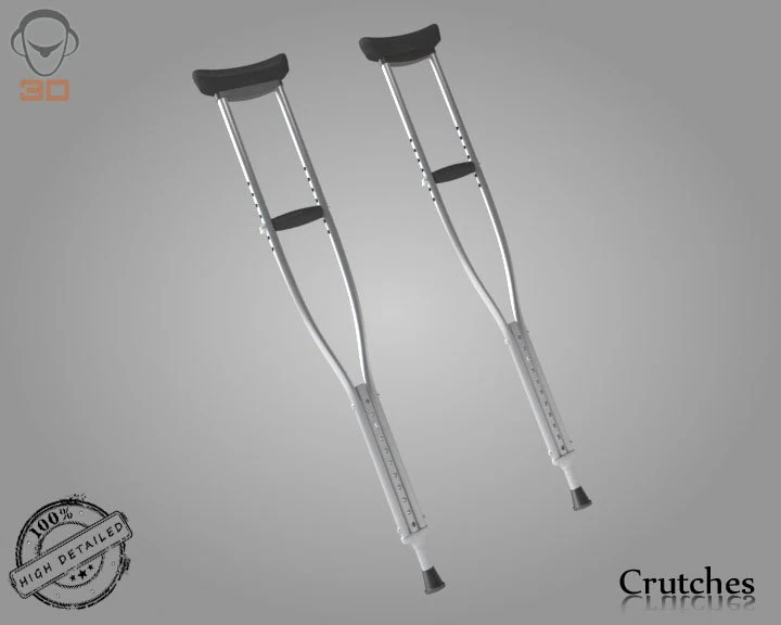 костыли 3D Модель .c4d .max .obj .3ds .fbx .stl .blend 