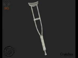 костыли 3D Модель