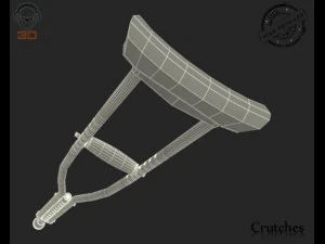 костыли 3D Модель