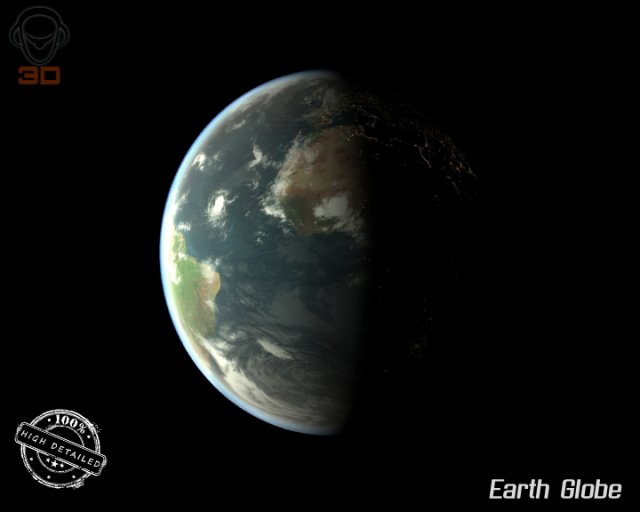 earth Model 3D .c4d .max .obj .3ds .fbx .stl .blend 