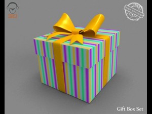 gift box set Modèle 3D