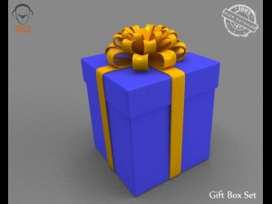 gift box set Modèle 3D