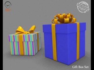gift box set Modèle 3D