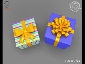 gift box set Modèle 3D