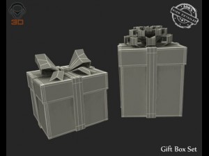 gift box set Modèle 3D