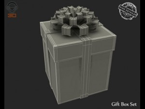 gift box set Modèle 3D
