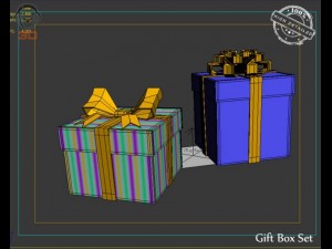 gift box set Modèle 3D