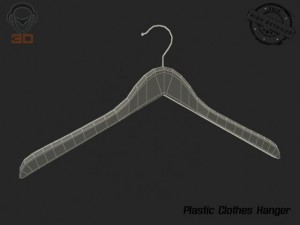 plastic clothes hanger 3D Model