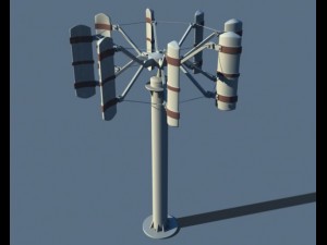 power wind turbine 2 3D Модель