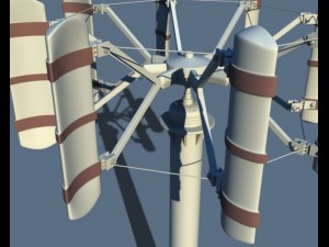 power wind turbine 2 3D Модель