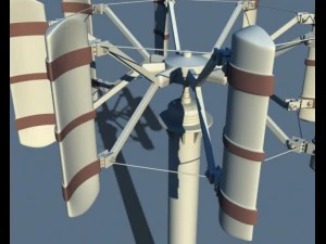 power wind turbine 2 3D Model