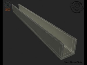 steel beam sets 3D Model