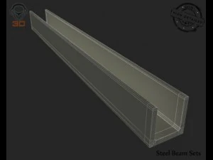 steel beam sets 3D Model