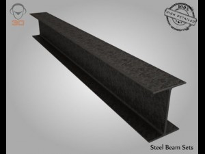steel beam sets 3D Model