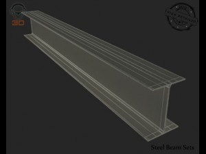 steel beam sets 3D Model