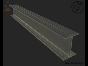 steel beam sets 3D Model