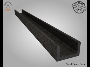 steel beam sets 3D Model