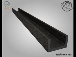 steel beam sets 3D Model