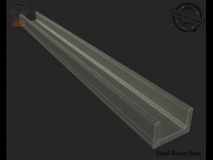 steel beam sets 3D Model