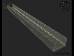steel beam sets 3D Model