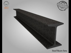 steel beam sets 3D Model