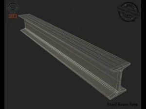 steel beam sets 3D Model