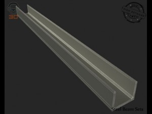 steel beam sets 3D Model