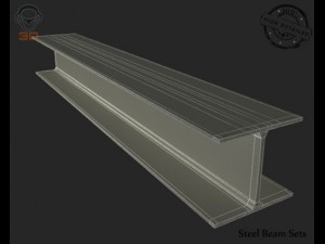 steel beam sets 3D Model