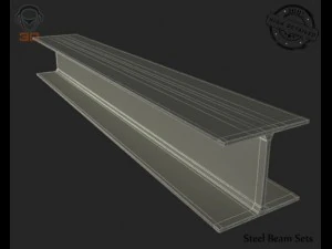 steel beam sets 3D Model
