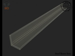 steel beam sets 3D Model