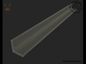 steel beam sets 3D Model