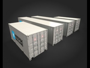 port containers Modello 3D