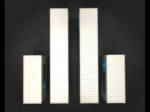 port containers 3D Model