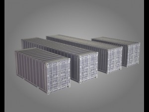 port containers 3D 모델