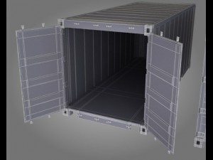port containers 3D 모델