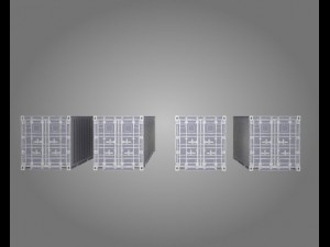port containers 3D 모델