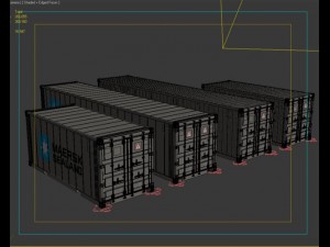 port containers 3D 모델