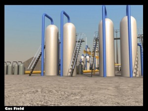 gas field Modelo 3D