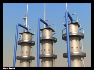 gas field Modelo 3D