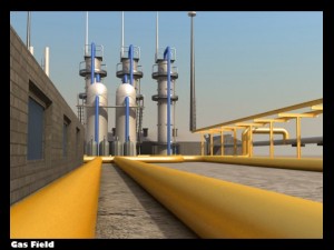 gas field Modelo 3D