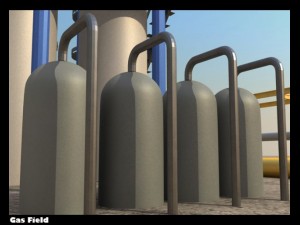 gas field Modelo 3D