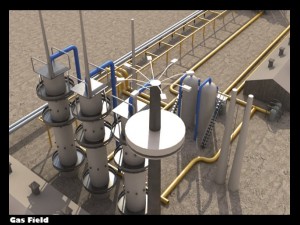 gas field Modelo 3D