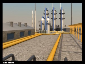 gas field Modelo 3D