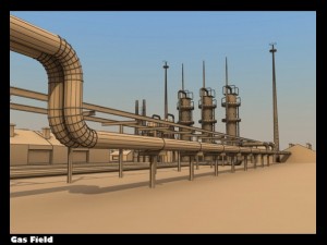 gas field Modelo 3D